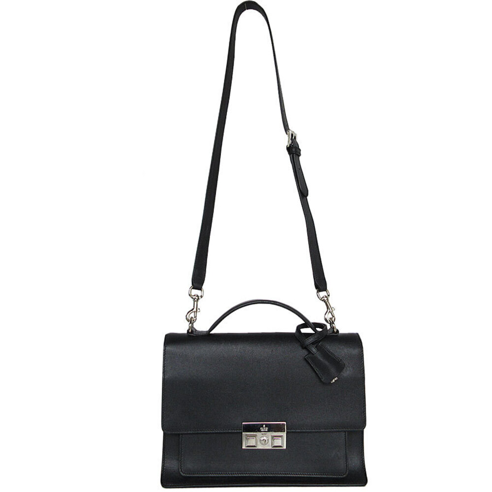 Gucci Bag Silver Shoulder Handbag Black Leather
